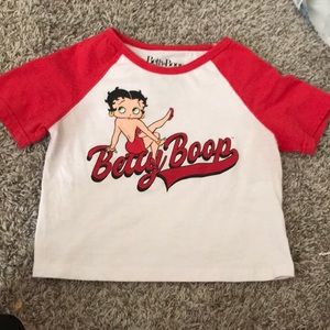 Betty boop shirt. Red and white.